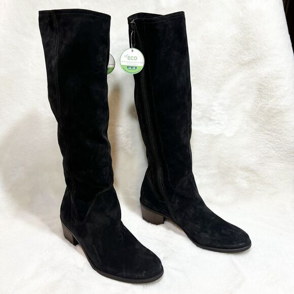 Paul Green Nicolette Black Suede Knee High Boots NWT Women’s Sz 5.5 - Picture 1 of 11